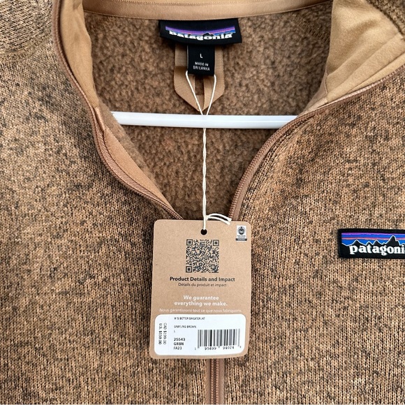 Patagonia Women's Better Sweater® Fleece Jacket Brown Large NWT - Picture 4 of 6